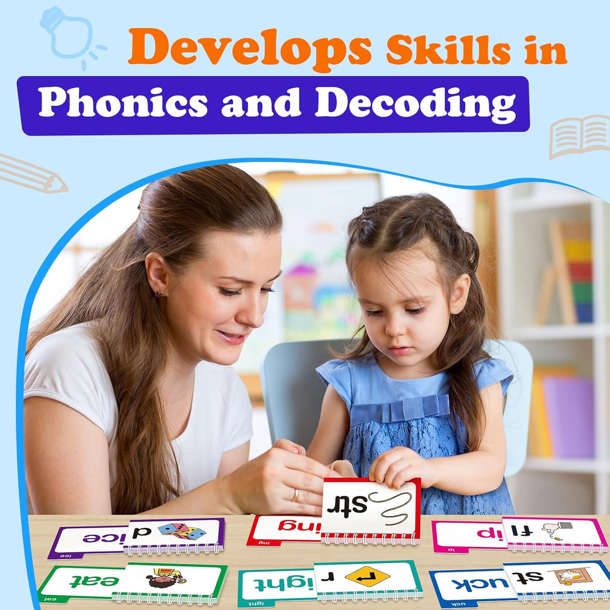 30 Phonics Vocabulary Learning Flashcards Books