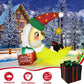 5ft LED Christmas Inflatable Santa Claus and Penguin on The Moon Decoration