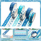 Blue White Snowflake Washi Masking Tape Set (Set of 6/12/24)