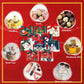 50 Pcs Christmas Gift Bags with Bow Ribbon Bulk 5.5x4.7x2.4 In