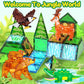 STEM Toy Magnetic Tiles - Jungle Animals, 30 Pieces