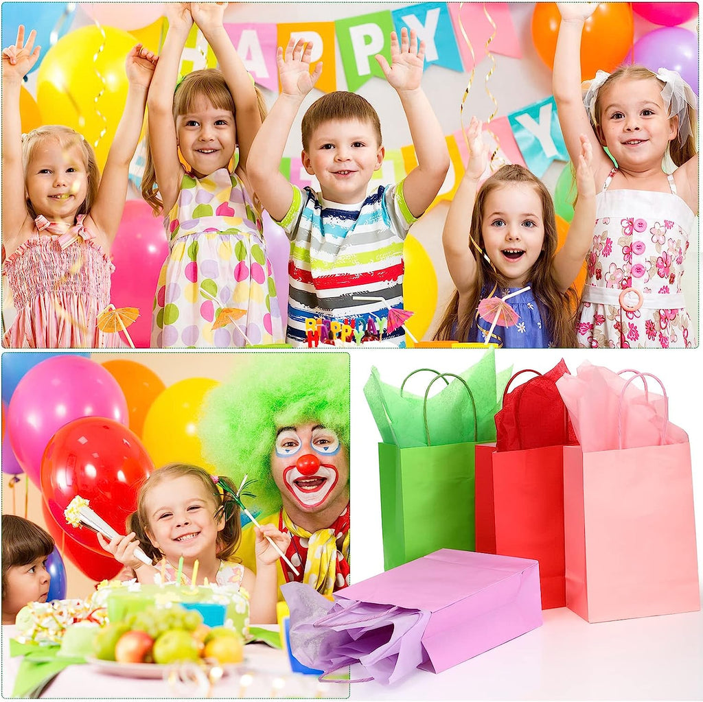 24 Gift Bags with Tissues (Random Colors)