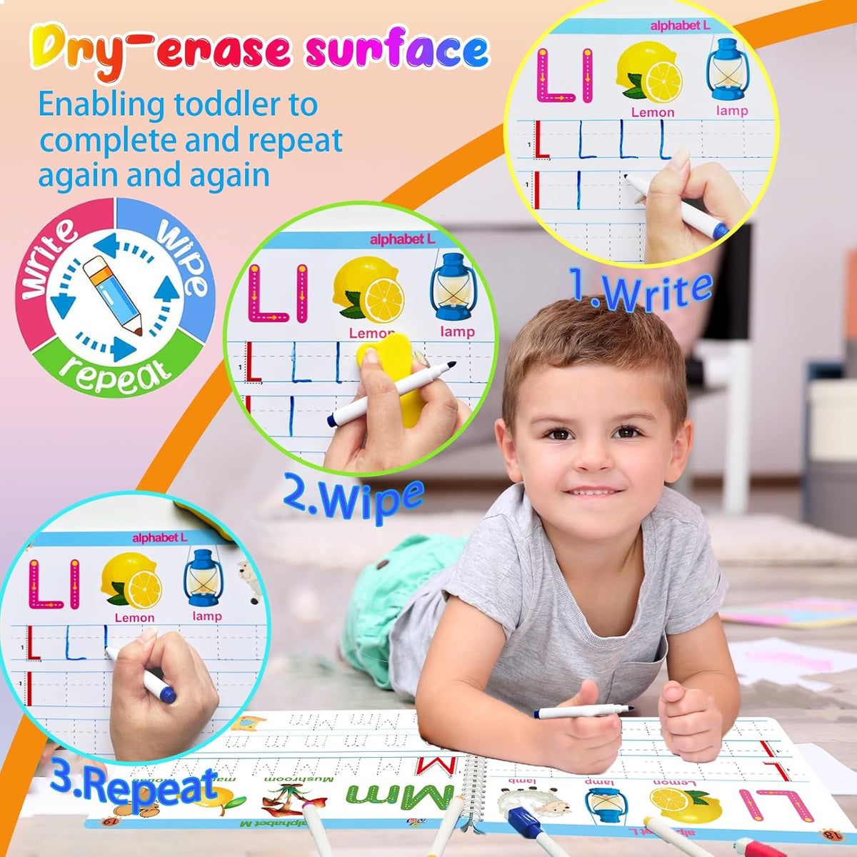 Preschool Learning Activities Educational Workbook - 53 Activities