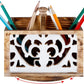 Desk Rotating Wooden Pencil Holder/Organizer