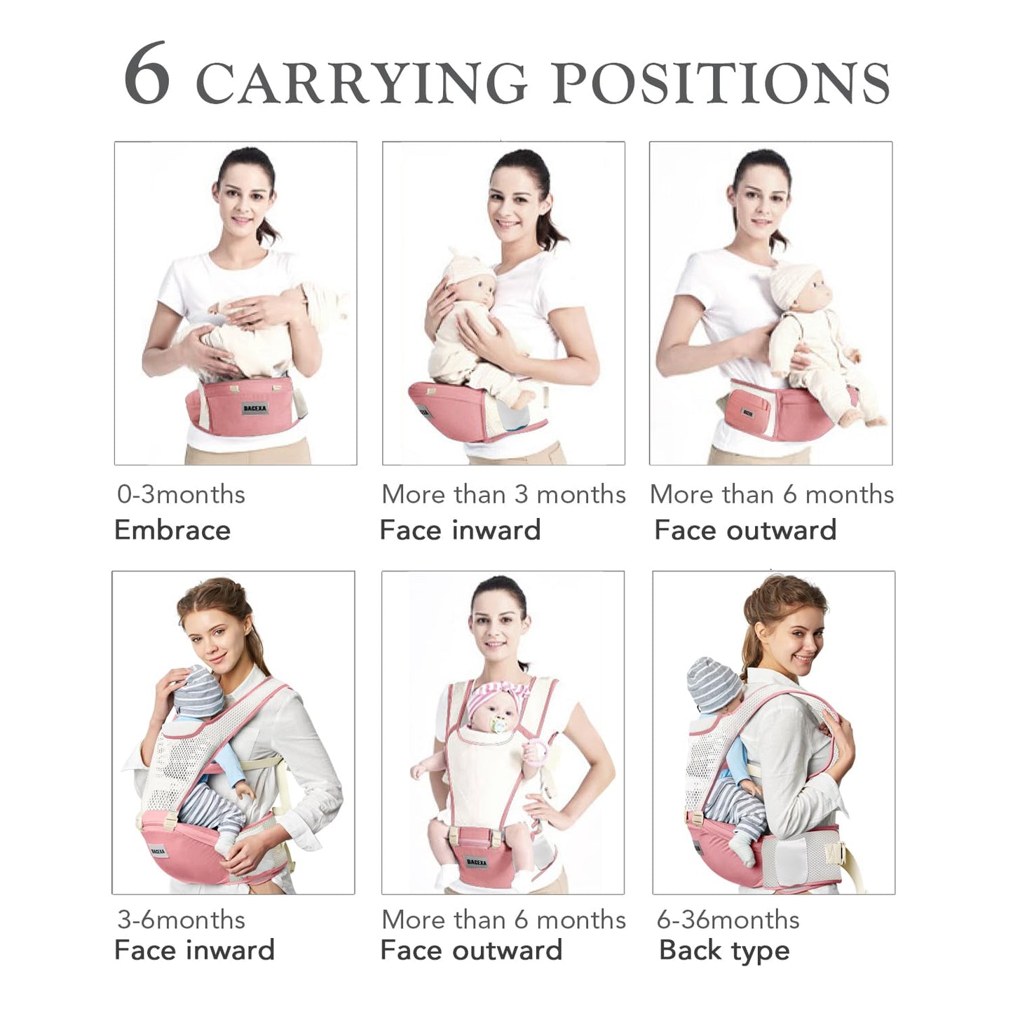Breathable Cotton Lightweight Baby Carrier [3-color]