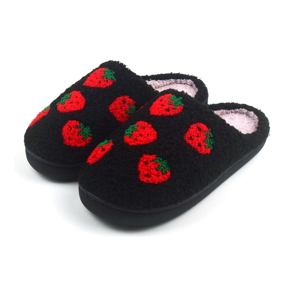 House Fuzzy ﻿﻿Memory Foam Indoor Slippers - Strawberry