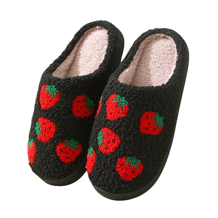 House Fuzzy ﻿﻿Memory Foam Indoor Slippers - Strawberry