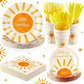 168 Pieces / 24 Guests Party Tableware Set - Little Sunshine