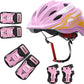 COOGHI Kids Helmet (Age 3-10) and Knee Pads (Age 3-6) Set - Sakura Pink