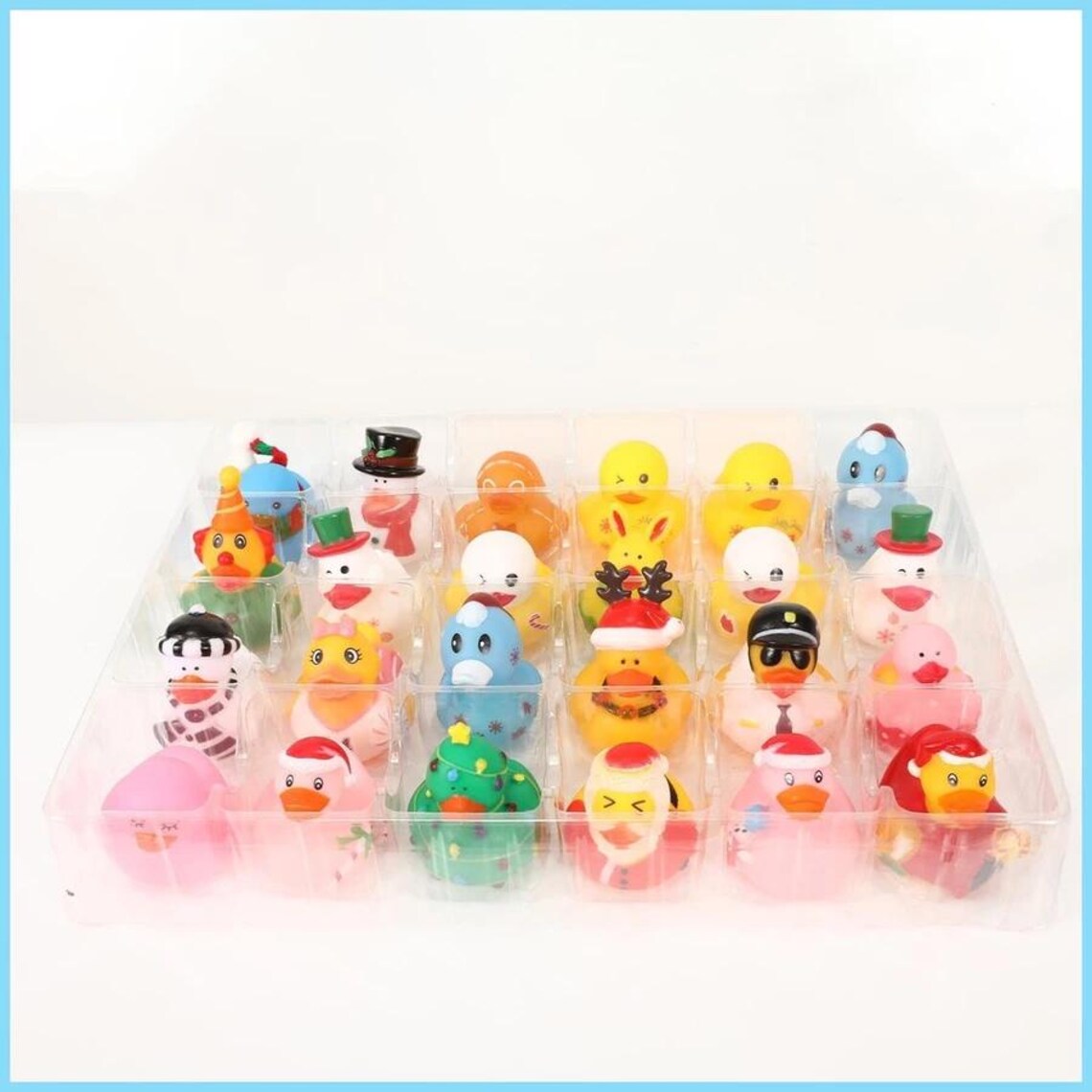 Holiday Rubber Duck Advent Calendar Set (24 Assorted)