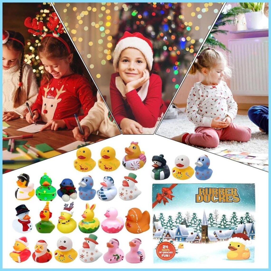 Holiday Rubber Duck Advent Calendar Set (24 Assorted)