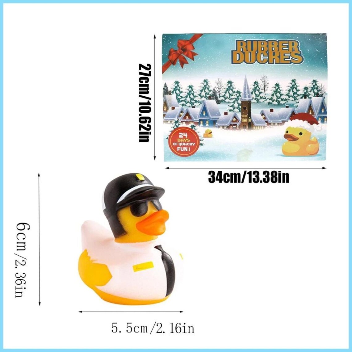 Holiday Rubber Duck Advent Calendar Set (24 Assorted)