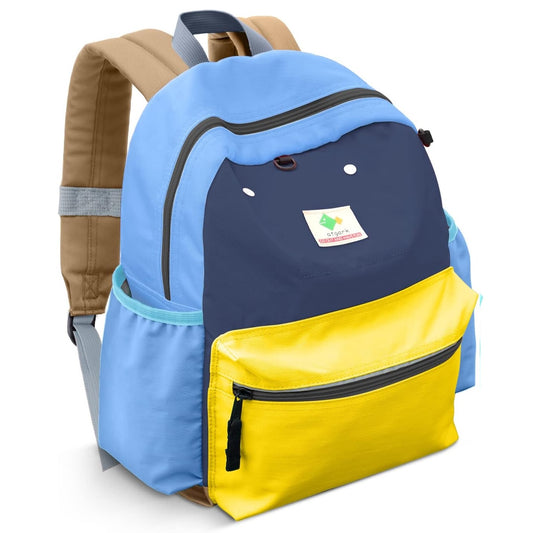 Kids Mini Backpack - Yellow/Blue 12x10x4.5 in