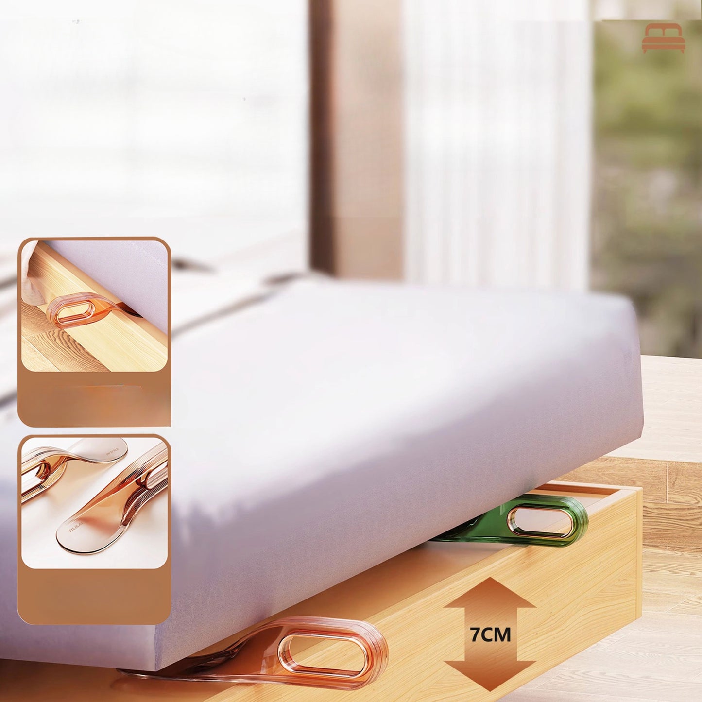 [2 Pack] Mattress Lifter Wedge & Bed Maker Tool for Changing Sheet