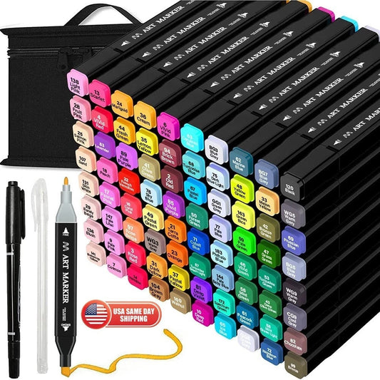 80 Colors Dual Brush Tip Art Markers