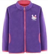 Kids Polar Fleece Jacket - Purple / Bunny