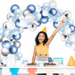 Party Balloon Set - Blue+Silver