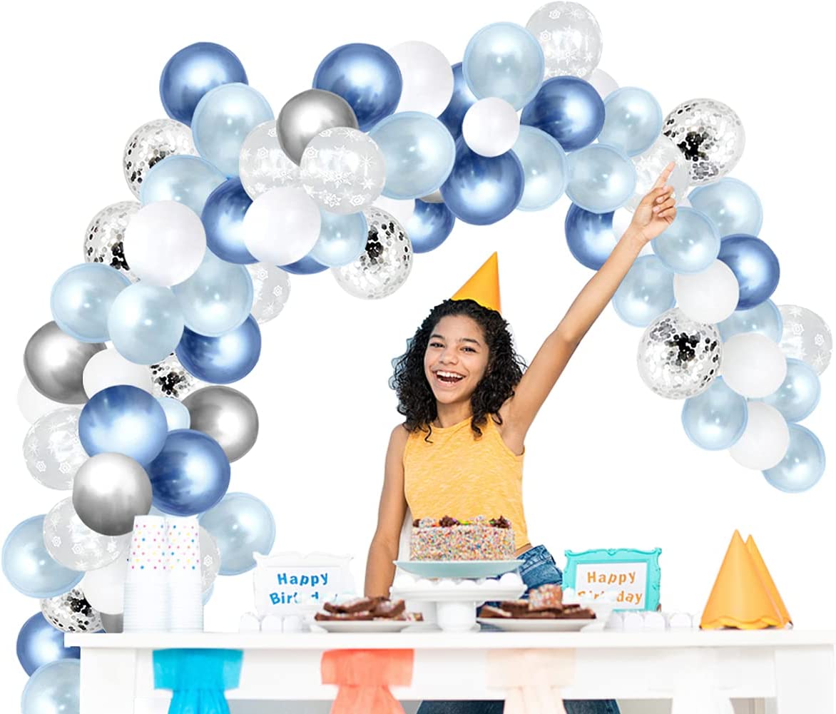 Party Balloon Set - Blue+Silver