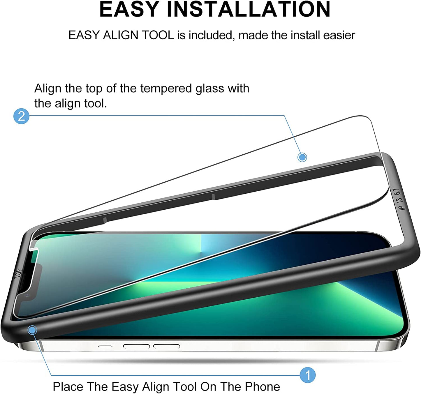 IPhone 14/13 Pro / Pro Max - 2x Tempered Glass Screen Protector + 2x Camera Lens Protector