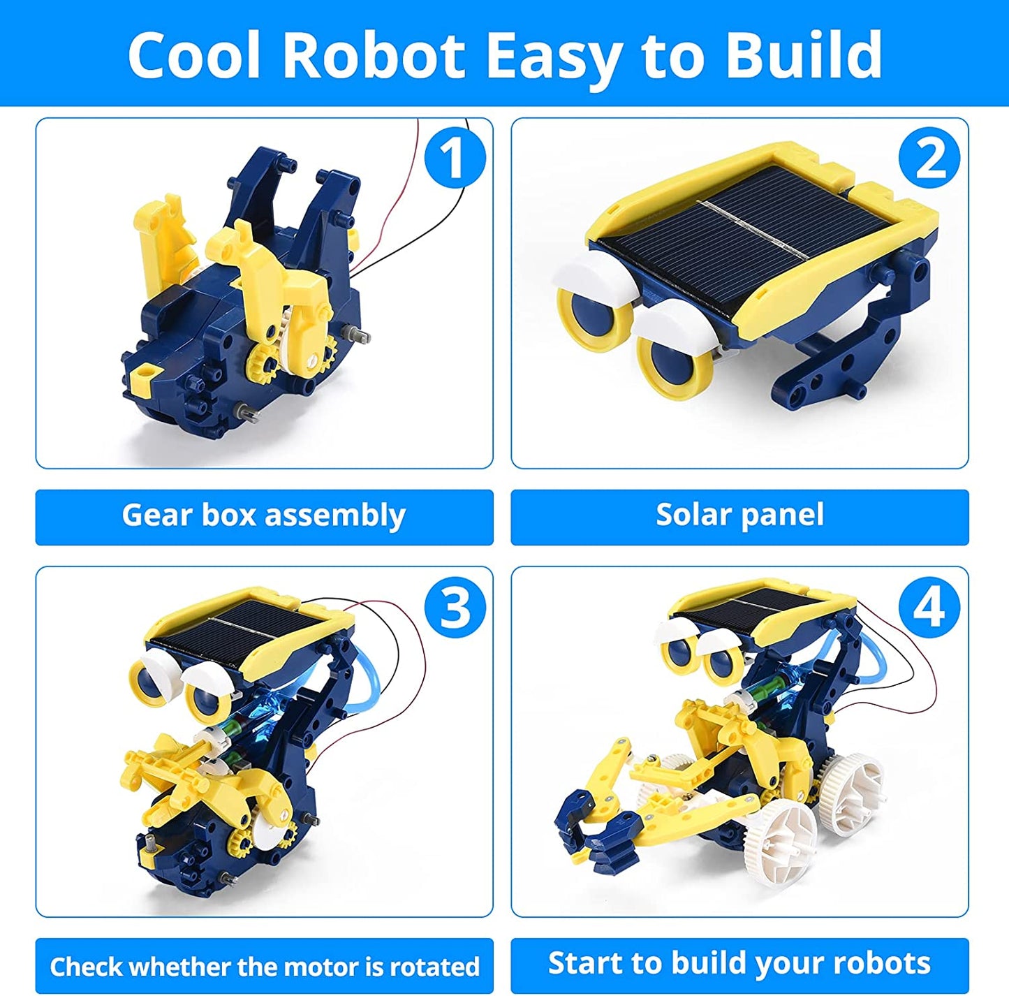 STEM Solar Animal Robot 12in1 with Solar Cell Power (190 Pieces)