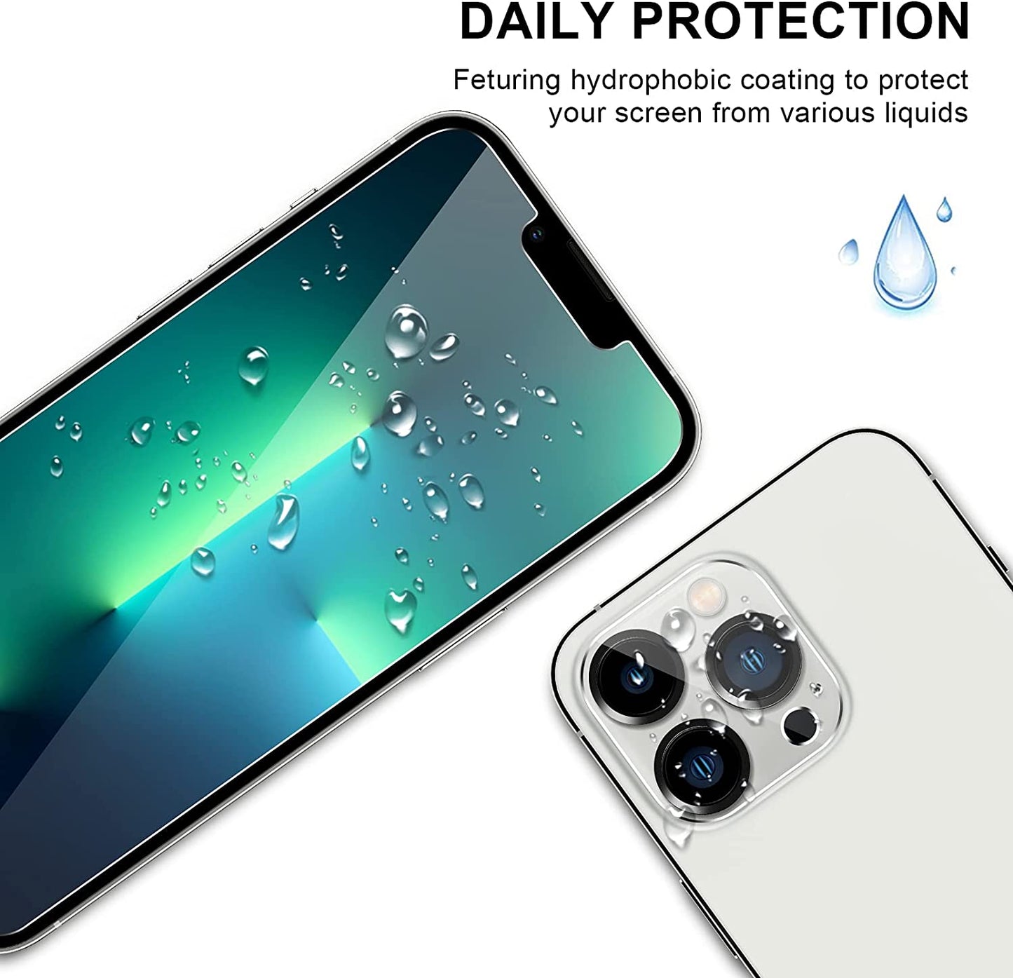 IPhone 14/13 Pro / Pro Max - 2x Tempered Glass Screen Protector + 2x Camera Lens Protector