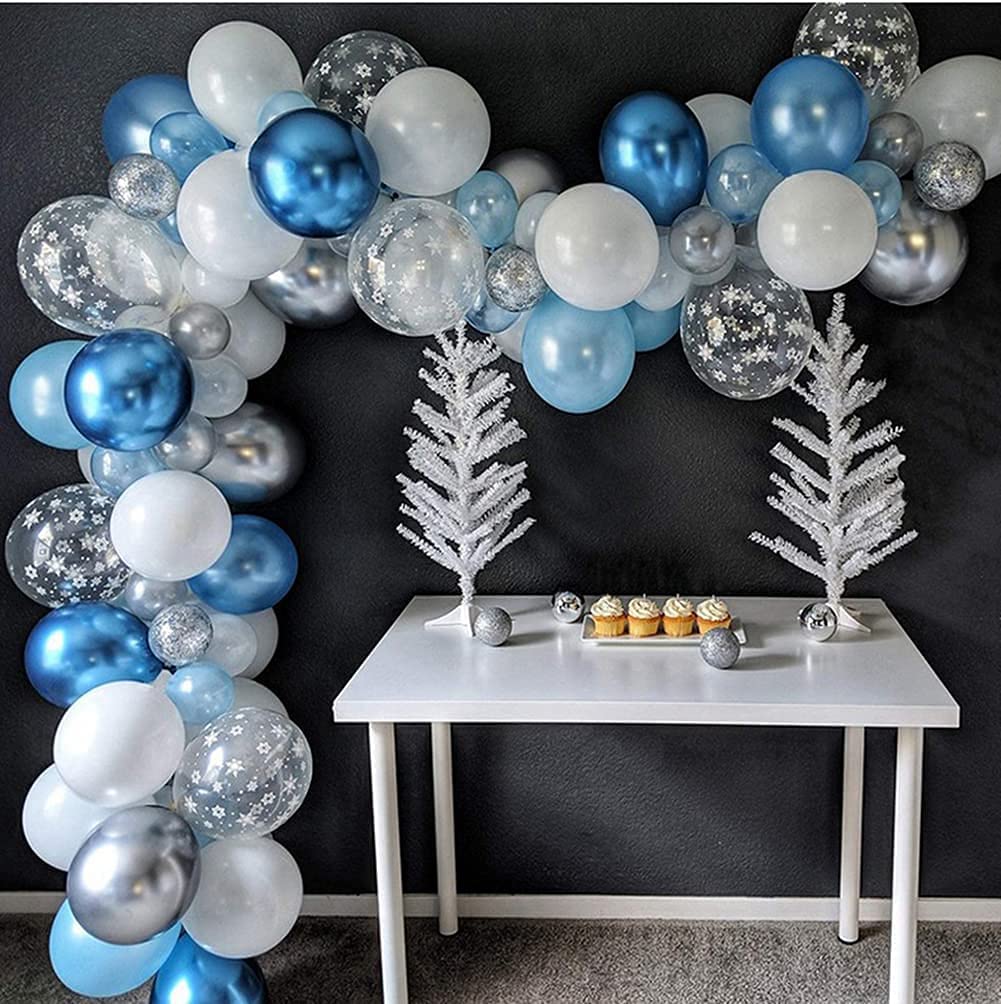 Party Balloon Set - Blue+Silver