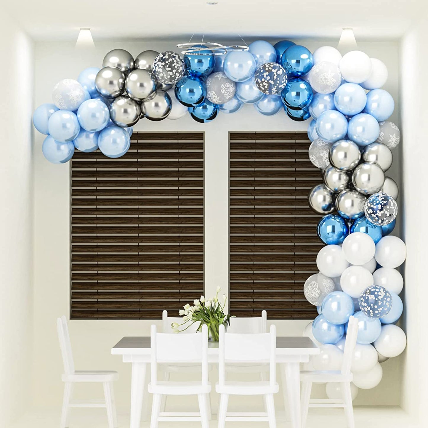 Party Balloon Set - Blue+Silver