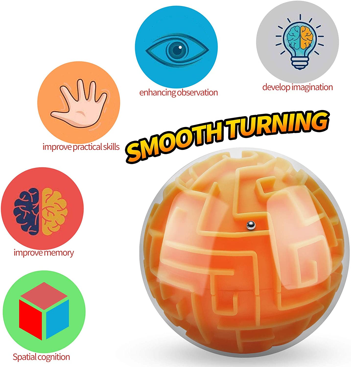 Amaze 3D Gravity Memory Sequential Maze Ball [NO Retail Packing]