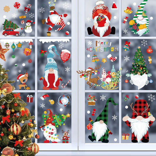 9 Sheets Christmas Window Stickers