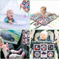 Tummy Mat Baby Toys - Black and White High Contrast Sensory (4 Pack)