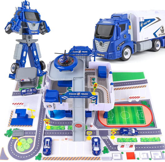 City Police Truck Transformer Robot