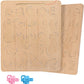 Wooden Double-Sided Letter Tracing Board w/ 2pcs Silicone Pencil Grips