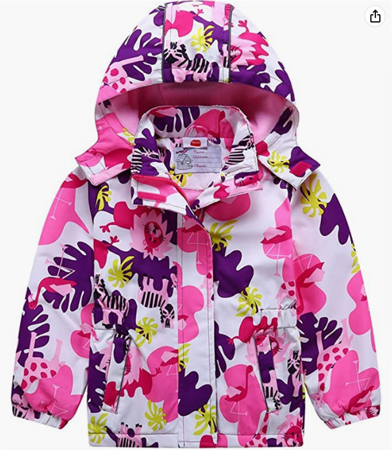 Kids Lightweight Rain Jacket Waterproof Windbreaker - Wild