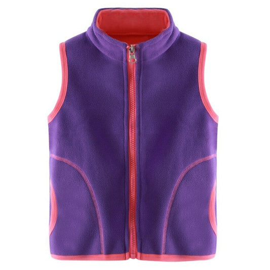 Kids Polar Fleece Vest - Purple