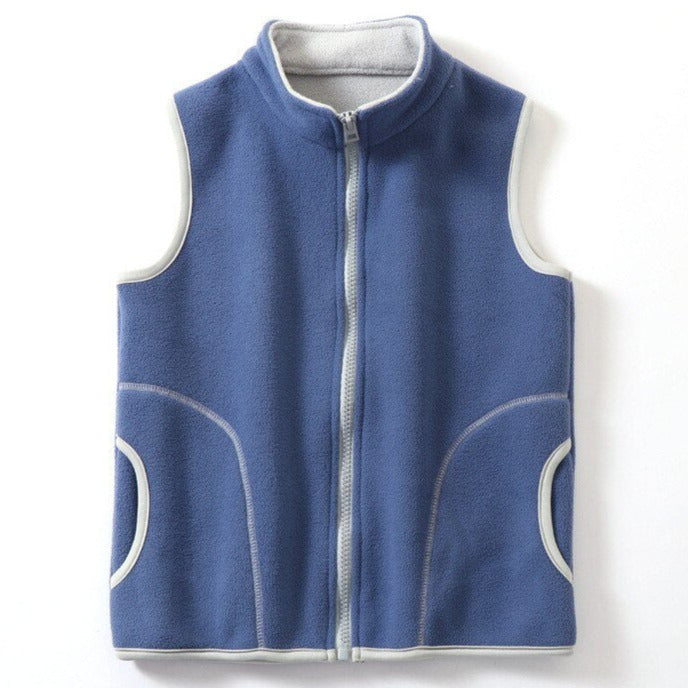 Kids Polar Fleece Vest - Blue